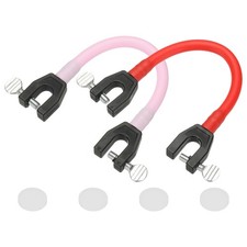 Ski Tip Connector, Snowboard Clip Ski Training Aid 2 Pcs & Pink/Blue