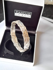 TIANGUIS JACKSON.925 SOLID SILVER RIGID BANGLE BRACELET,UNWANTED GIFT, SUPERB,