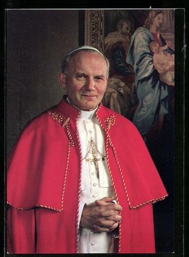 Postcard pope john paul - of,