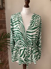 BIBA Green White Zebra Stripe