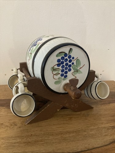German ceramic wine keg with - german,