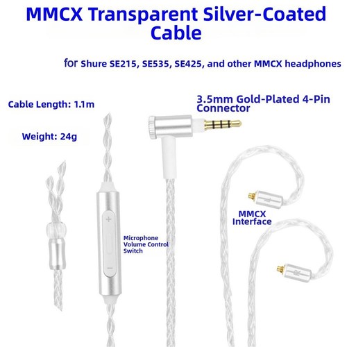 5mm mmcx audio - 3.5mm,