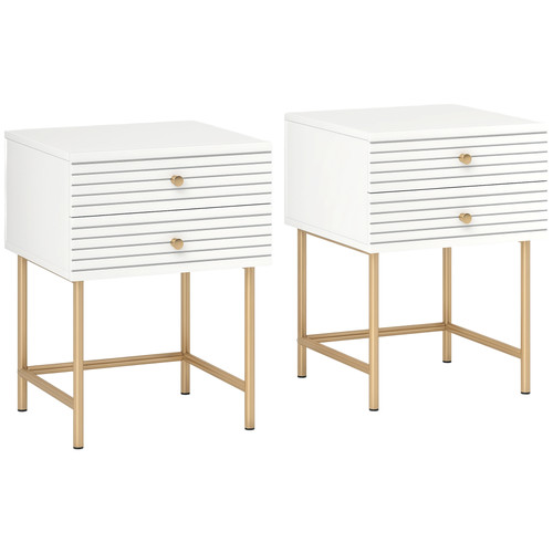 Homcom bedside tables - bedside, 2