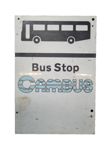 Cambus bus stop - sign, vintage