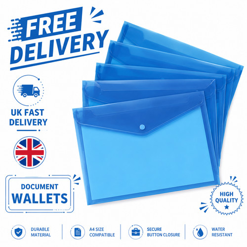Plastic popper wallets - 5,