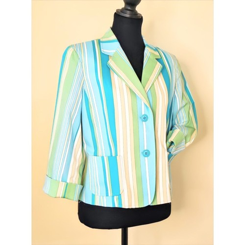 Rafaella striped blazer - striped,