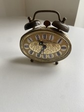 Working Rare Vintage Blessing Charm Filigree Oval  Clock 1960’s West Germany