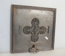 Victorian Iron Door Antique Hatch Pizza Safe Old Brass Handle "G.B.Dale" 12.5"