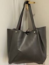 Zara Basic Collection Reversible Tote Handbag Grey & Wine -Very Good Condition
