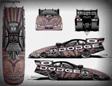 dodge stratus dragster Blueprint Drawing A4 Photo