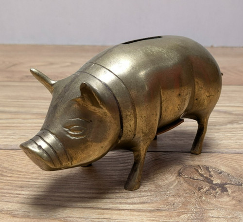 Vintage large 20cm solid brass - solid,