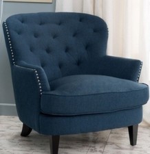 Blue Oversized Tufted Fabric