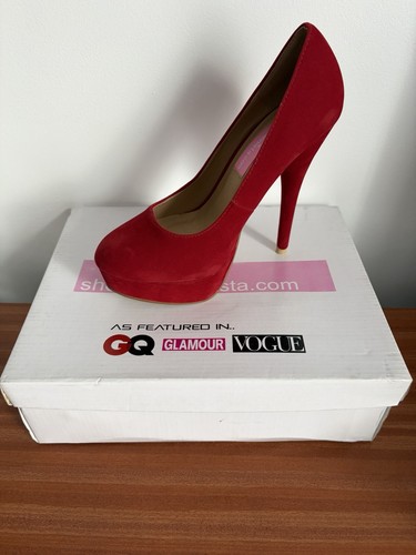Shoe fashionista red suede - shoe,