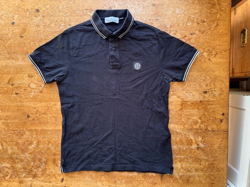 Mens stone island black polo - mens,