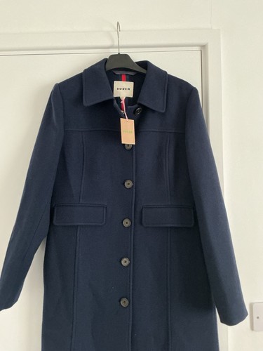 Boden navy wool blend - boden, overcoat
