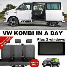 VW T6 T5 Transporter Kombi Shuttle rear seat conversion inc privacy windows 
