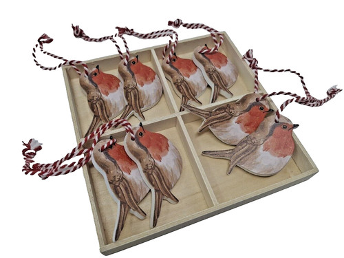 6cm robin christmas tree - 6cm,