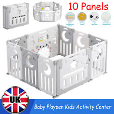 10 Panels Foldable Baby Playpen Kids Child Indoor Safety Activity Center Toy