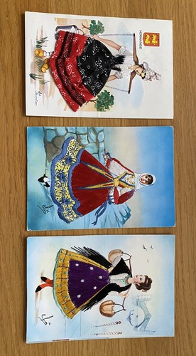 Embroided postcards - embroided,
