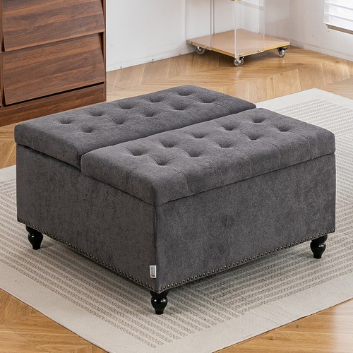 Upholstered footstool coffee - upholstered,