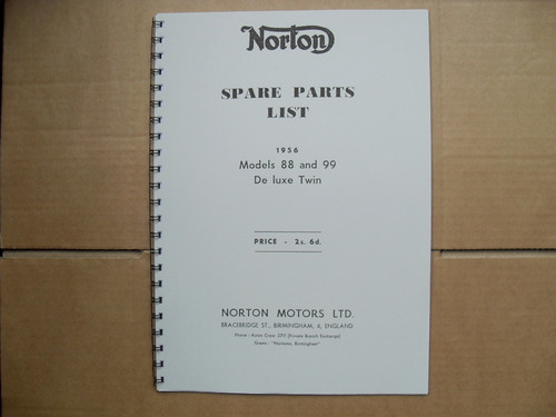 Norton parts book for - norton,