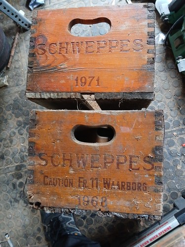 Original schwepps wood crates - original,