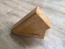 Wooden beech knife block for 5 knifes 