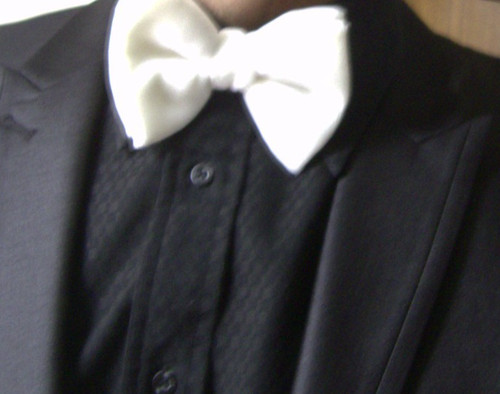 Vintage white bow tie lloyd - vintage,