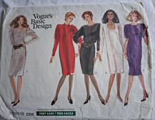 Vogue pattern 2326 basic design 5 dresses size 14 CUT and altered