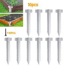 10x Railway Sleeper Bracket Metal for Driveway Pathway Edging Garden Landscaping