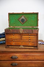 Antique Machinist Tool Box oak