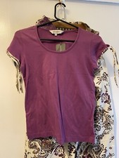 Pretty Secrets Purple Pyjamas PJs Set 2 Piece Size M (approx UK size 8-10