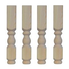 Set of 4 Solid Pine Refectory Coffee Table Legs, 69 x 425mm Ex 3" Wooden  A3RCP