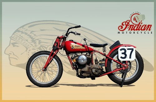 Indian motorcycle metal sign - motorcycle,