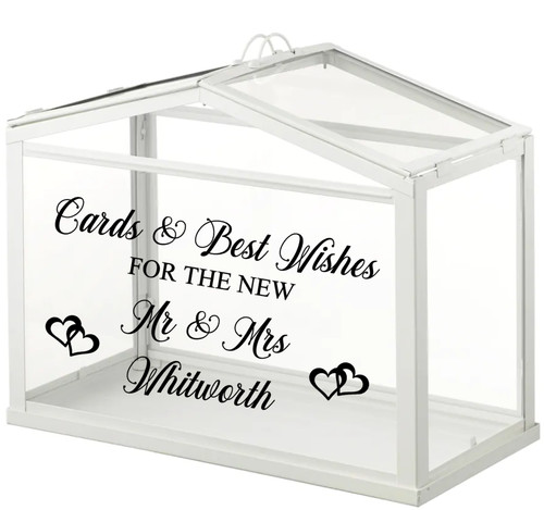Personalised wedding post box - personalised,