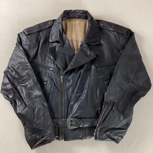 Vintage leather biker jacket - vintage,