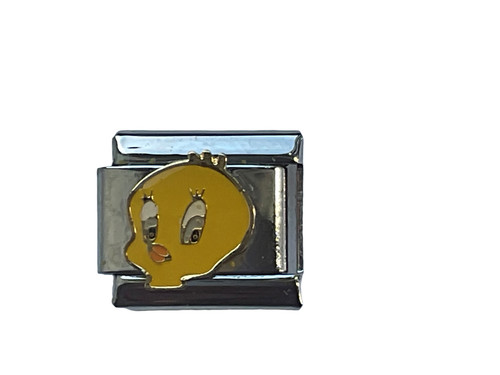 Silver italian charm tweety - italian,