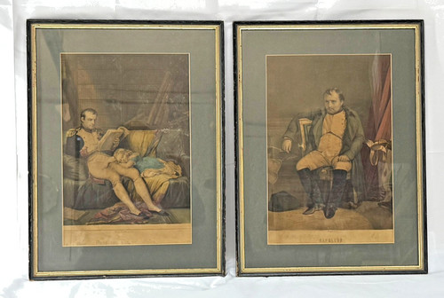 Antique napoleon hand coloured - napoleon, hand-coloured