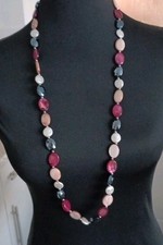 Laura Ashley Long  Oval Beaded