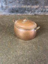 Antique Edwardian Inkwell Modelled As A Copper Cooking Pot
