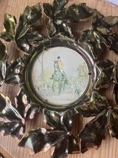 Vintage Brass Fox Hunt Scene