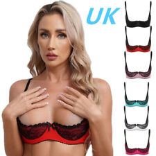UK Womens Sexy Lace 1/4 Cup