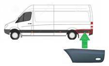 Mercedes Sprinter 2006-2017 LWB Side Moulding Trim Plastic Strip Left Side N/s