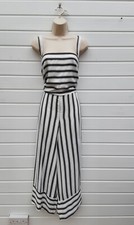 JUMPSUIT,STRIPE PATTERN,3/4
