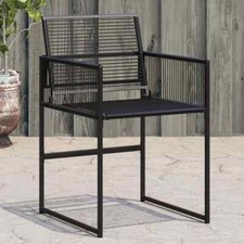  Garden Chairs Set of 4 Black