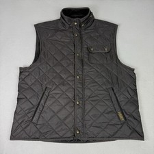 Polo Ralph Lauren Gilet Men XL Black Diamond Quilt Vest Country Hunting Shooting