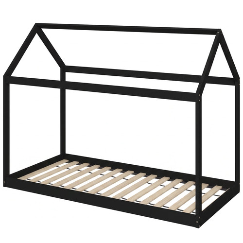Black single house bed - single,