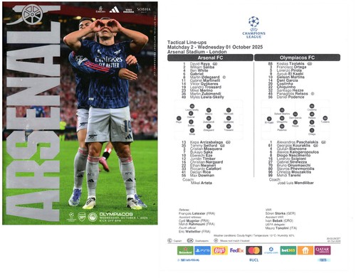 Arsenal olympiacos 10 2025 - v,