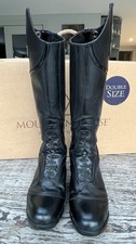 Mountain Horse SOVEREIGN YOUNG R/R Black Tall Leather Riding Boots 1.5/2.5 UK