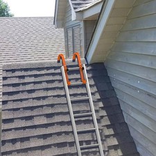 2 Pack Heavy Duty Steel Ladder Stabilizer Steel Ladder Roof Hook Bar w/ Wheel UK